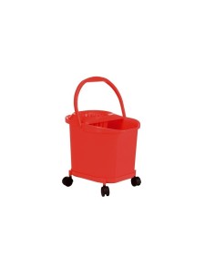 CUBO CON RUEDAS ROJO DENOX 16LT 2