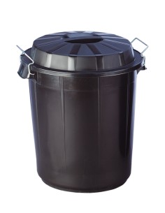 GALLEDA BASURA CON TAPA 50L NEGRE 2