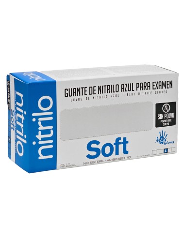 GUANTE NITRILO AZUL TALLA L - CAJITA 100UND