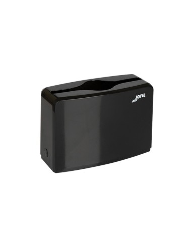 DISPENSADOR TOALLITAS SOBREMESA NEGRO RECTANGULAR