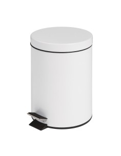 PAPELERA PEDAL LACADA BLANCA 5L