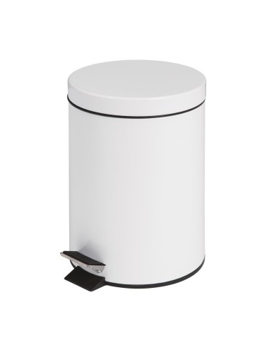 PAPERERA PEDAL LACADA BLANCA 5L