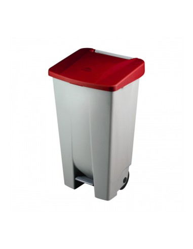 CONTENEDOR SELECTIVO 120LT + TAPA ROJA